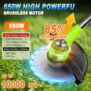 Aokia Electric Weed Wacker Cordless, 12V Battery Powered Weed Eater Cordless with Adjustable Pole (65inch), Lightweight Grass Trimmer Cutter/Edger/Mower with 2 Types Blade for Garden and Yard Lawn