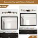 IZORRO Bathroom Light Fixtures, Modern Vanity Lights, Bathroom Lighting Fixtures Over Mirror with Clear Glass Shade, Wall Sconce for Living Room Cabinet Bedroom (Black and Gold, 6-Light)