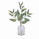 14in Sage Leaf Stem In Smooth Vase