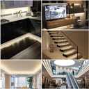 BTF-LIGHTING FCOB COB LED Strip Flexible High Density Uniform Light 8W/m 16.4FT DC12V Warm White 3000K CRI 90+ 8mm Width Dimmable LED Ribbon for Home Indoor Decor(No Adapter or Controller)