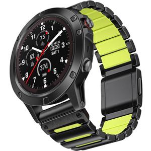 Titanium Compatible for Garmin Fenix 8 51mm 7X 6X 5X Watch Band,26mm Dual-Color Magnetic Quickfit Bands Gifts for Men Fenix 7X 6X Pro/5X Plus/3HR/Instinct 2X Solar3 50mm/Enduro/Tactix/Epix Pro2