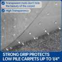 Office Chair Mat for Carpet, 45 x 53 Computer Chair Mat for Carpeted Floors, Smooth Glide Under Desk Carpeted Floor Protector, Carpet Mat for Home Office (with Lip)