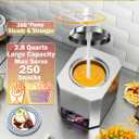 Nacho Cheese Dispenser, 2.8Qt Nacho Cheese Dip Warmer with Pump, Hot Fudge Warmer with 9-Level Temperature Adjustment, Commercial Sauce Dispenser Machine for Queso para Nachos, Caramel Syrup Pumps