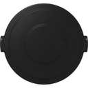 SPARTA Bronco Waste Container Trash Can Lid, Round Trash Bin for Disposal, 32 Gallons, Black