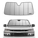 Pigenius Windshield Sunshade for Chevy/GMC Colorado/Canyon 2004-2012, Metallic Silver Finish