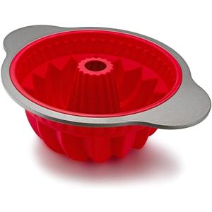 Boxiki Kitchen Premium Non-Stick Silicone Pound Cake Pan  Heavy-Duty Steel Frame, BPA & PFOA Free  Durable Fluted Cake Pan, Moldes para Gelatinas, Pasteles, Flan  No Warping, No Shape Loss