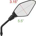 DeYeShiKi ATV Mirrors Motorcycle Mirrors,360 Degrees Ball-Type Adjustment,7/8" Handlebar Mount,8MM 10MM Threaded Bolt Compatible with Motorcycle Scooter Moped Polaris Sportsman Dirt Bike