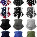 Cuffbow 12 Pack Neck Gaiters Face Mask Balaclava for Men Women Cooling Neck Gaiter Summer UV Protection Scarf (Casual)
