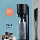 SodaStream Gaia Sparkling Water Maker, Black, Value Pack