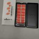 ohora Semi Cured Gel Nail Strips (N Cream Glow) - Pink, Solid, Works with Any UV/LED Lamps, Salon-Quality, Long Lasting, Easy to Apply & Remove - Includes 2 Prep Pads, Nail File & Wooden Stick