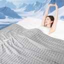 Elegear Revolutionary Cooling Blanket King, Absorbs Heat to Keep Body Cool for Night Sweats, Double Sided Arc-Chill 3.0 Cool Fiber Q-Max>0.5, Cold Summer Blankets for Hot Sleeper, Light Gray