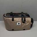 Medium Cat Carrier & Dog Carrier for Most Cats or Small Dog. Soft Sided Pet Carrier for Travel. Collapsible, Portable with Soft Bed, Top & Side Loading, Locking Zippers, Puppy Crate & Kennel (Tan)