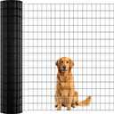 Thealyn 4ft x 50ft Black Vinyl Coated Welded Wire Fence