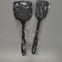 Silicone Spatula Set, 600°F Heat Resistant Silicone Spatula Turner Flipper for Cooking, Non Stick and Non Scratch Kitchen Utensils for Eggs & Pancakes, 2 Pack, Black