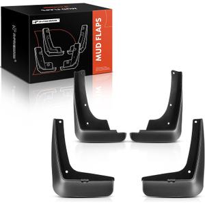 A-Premium Set of 4PCS Mud Flaps Splash Guards Mudguards Mudflaps with Hardware Kits Accessories Compatible with Hyundai Tucson, 2016-2020, Sport Utility, Black Color, Front LH RH and Rear LH RH