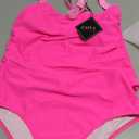 ZAFUL Women's Tankini Swimsuits Tummy Control Swimwear Two Piece Bathing Suits Swim Top with High Waisted Bottom, Pink, Medium