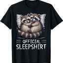 Official Sleepshirt Raccoon Pajamas Racoon T-Shirt, Size S