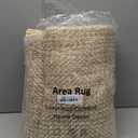 Collive Boho Living Room Rugs 5X8 ft, Washable Area Rug Woven Cotton Modern Bedroom Rugs, Tan Floor Carpet Braided Rug for Dining Room Living Room Nursery Room, Outdoor Rug for Patio Balcony Decor