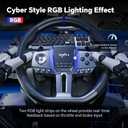 PXN V9 GEN2 Gaming Steering Wheel for PC, Xbox & PS4-270/900 USB Sim Racing Wheel with Hall 3-Pedal Set, H-Pattern Shifter, Dual Paddles, Vibration Feedback, Pedal-Responsive RGB & App Support