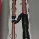 Dual Voltage Automatic Rotating Curling Iron - Meet Mutiple Curl Need, Curling Wand for All Hair Type, Home or Salon, Beginner or Stylist, Lasting All Day, No Heat Damage, 100-110V/220-240V for Travel (Blush Red)