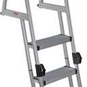 Extreme Max 3005.5284 Heavy-Duty Aluminum Pontoon & Dock Ladder with 15.75" Wide Fold-Up Steps - 3-Step, 300 lbs. Weight Capacity