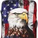 Guiteinyi American Flag Bird Luggage Cover for Suitcase Elastic Non Scratch Travel Protector Travel Washable Suitcase Cover Fits 18-32 Inch Luggage