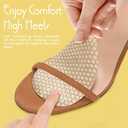 JL-Group Metatarsal Pads Women, Ball of Foot Cushions, Heels Inserts for Shoes, 2 Pairs Invisible High Heels Pads to Keep Foot from Sliding Forward, One Size Fits for All Day Comfort (Beige)