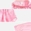 JiAmy 2 in 1 Girls Leggings with Skirt High Waisted Tennis Athletic Flowy Skort Legging for Kids (5-6 Years, Z-pink)