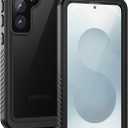 Lanhiem for Samsung Galaxy S25+ Plus Case, IP68 Waterproof Dustproof Case with Built-in Screen Protector, Rugged Full Body Shockproof Protective Cover for Galaxy S25 Plus 6.7 Inch, Black/Clear