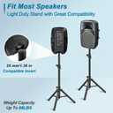 Vondynote Pair of Tripod Speaker Stands Adjustable Height from 33.5" to 53.5" Slim Mini Speaker Stand PA DJ Short Tripod Speaker Stand