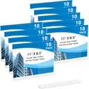 10 Pack Acrylic Sign Holder 11 x 8.5 Horizontal, Double-Sided Clear Sign Holder Plastic Stands for Display, T Shape Acrylic Table Sign Stands for Office Store Restaurants Wedding Party Decoration