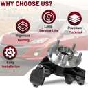 BBM2-33-021C Left Front Steering Knuckle Compatible with 2010-2013 Mazda 3
