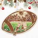ZAGKOO Football Christmas Ornaments - Football Gifts for Boys, Foot Ball Fans, Players, Coaches - Cool Sports Christmas Ornaments Gift Exchange Ideas - Xmas Ornament Decorations 2025