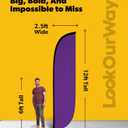 LookOurWay Feather Flag Banner - 12 Feet Tall Advertising Flags for Outdoor Business and Events Promotion - Swooper Flag Only - Solid Color Flags - Purple (10M1200108)