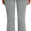 Flare Yoga Pants for Women with Pockets, High Waist Flared Leggings | No Front Seam,Opaque Coverage,Soft Stretch Fabric,Tummy Control,Two Side Pockets for Workouts (Gray, S)
