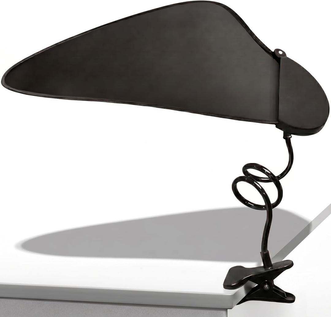Livvie Cubicle Shade Adjustable Clip-On Desk Shade to Block Light & Reduce Glare Portable Shield to Block Overhead-Light Ideal for Blocking Window Sun Glare