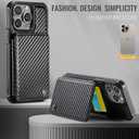 Vinich for iPhone 15 Pro Max Wallet Case with Card Holder, RFID Blocking Credit Slots Kickstand Shockproof Phone Cover Fit for iPhone 15 Pro Max 6.7" Carbon Black
