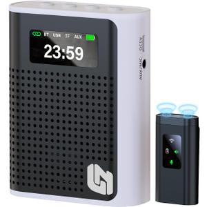 2025 New Upgraded Voice Amplifier Wireless Microphone with Magnetic Lavalier, LED Display Screen, Rechargeable Portable Microphone Speaker for Teachers, Classroom, Yoga, Meetings, Speeches, Tours