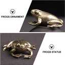 BESPORTBLE Brass Collection Frog Small Statue Animal Figurines Miniature Lucky Frog Animal Statues Decoration