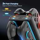 Charging Dock for NS2 Joypad – 4-in-1 Controller Charging Station with LED Indicator & 9 Light Effects, Type-C Powered, Compatible with Original Switch 2 Dock and Joypad