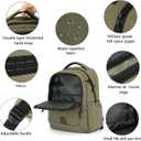 VEAGIA Tactical Travel Laptop Backpacks Large Heavy Duty Work Backpack For Men women Airline Approved (New ArmyGreen)