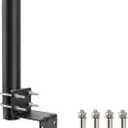XRDS-RF Antenna Mounting Pole 16 inch, Heavy Duty 16'' Antenna Pole Universal Weather Proof Pole Mount Bracket for Outdoor Antenna (Black)