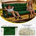 Yddsky Porch Swing Cushions,Waterproof Bench Cushion for Outdoor Furniture,2-3 Seater Replacement Thickened Swing Cushion with Ties,Patio,Outdoor,Backyard and Garden60x40,Dark Green