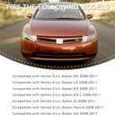Gloss Black Rear Spoiler Wing Compatible with 2006-2011 8th Gen Honda Civic Sedan, High-Kick Trunk Spoiler Wing