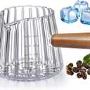 6OZ Espresso Cups Glass, JJOO Espresso Shot Cup With V-Shaped Mouth, Glass Measuring Cup, Markings in both oz & ml