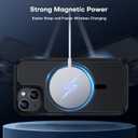 TAURI 2-in-1 Magnetic for iPhone 13 Case, [Designed with Magsafe] with Screen Protector, Shockproof Case for iPhone 13/14, Black