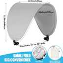 Wheelchair Umbrella Canopy with Adjustable Clamp Sun Shade Rain Cover Wheelchair Accessory Sun Protection for Manual and Electric Wheelchairs Outdoor