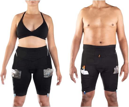 Cathwear Catheter Leg Bag Underwear - Leg Bag Holder for Men & Women| Medicare Approved (Black, White, Beige) (Black, XX-Large)