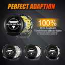 Auxbeam 7 Inch Black Protective Light Covers, Round Offroad Light Shield, Street Road Compliant, 7" Diameter Lens Cap, Snap-On Design, 2 Packs