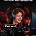 acer Wireless Gaming Headset, PS5 Headset with 2.4GHz for Ps5, Ps4, PC, Switch, Bluetooth 5.3 + 100Hrs Gaming Headphones with Noise Canceling Mic for Laptop, Mobile, Mac, 50mm Drivers (Red)